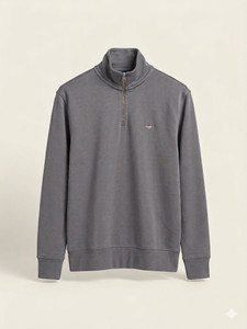 REG SHIELD HALF ZIP SWEAT-MID GREY
