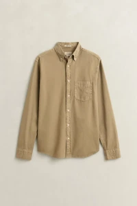 REG GARMENT DYED TWILL SHIRT-TAUPE
