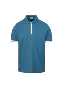 SILICONE ZIP POLO-TEAL