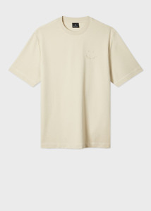 HAPPY LOGO T-SHIRT-ECRU