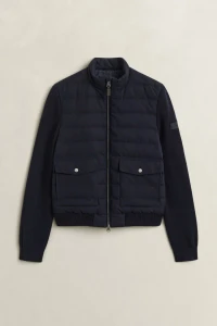 INSULATED HYBRID FLANNEL JKT-NAVY
