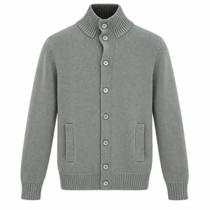 CHUNKY KNIT CARDIGAN-GREEN
