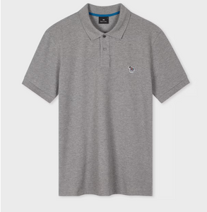 ZEBRA LOGO POLO SHIRT-GREY ZEBRA LOGO POLO SHIRT-GREY