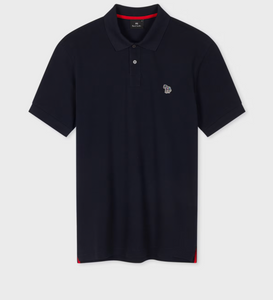 ZEBRA LOGO POLO SHIRT-NAVY ZEBRA LOGO POLO SHIRT-NAVY