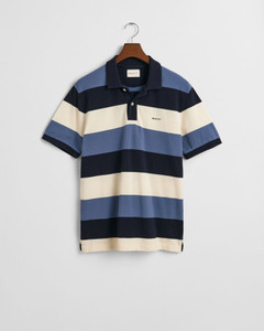 BLOCK STRIPE SS POLO-NAVY BLOCK STRIPE SS POLO-NAVY