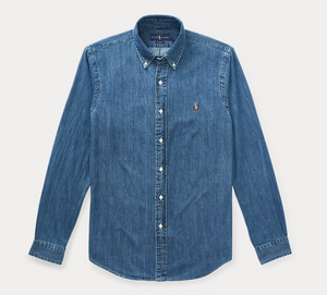 DENIM OXFORD SHIRT-DENIM BLUE DENIM OXFORD SHIRT-DENIM BLUE