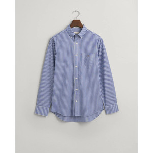REG POPLIN STRIPE SHIRT-MID BLUE REG POPLIN STRIPE SHIRT-MID BLUE