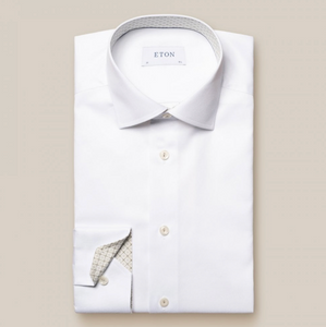 TWILL - GEOMETRIC DETAILS-WHITE TWILL - GEOMETRIC DETAILS-WHITE