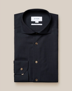 SOLID MERINO WOOL SHIRT-NAVY SOLID MERINO WOOL SHIRT-NAVY