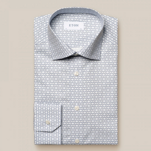 GEOMETRIC SIGNATURE TWILL-BLUE/WHITE GEOMETRIC SIGNATURE TWILL-BLUE/WHITE