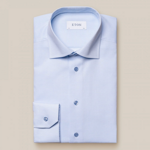 SEMI SOLID TWILL SHIRT-LIGHT BLUE