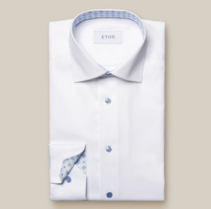 GEOMETRIC EFFECT SHIRT-WHITE