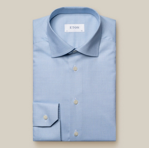 PRINCE OF WALES CHECK SHIRT-LIGHT BLUE PRINCE OF WALES CHECK SHIRT-LIGHT BLUE