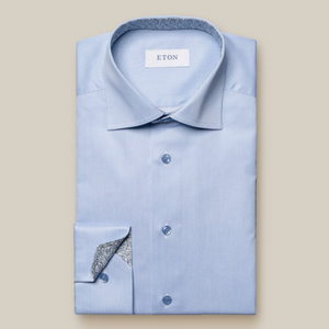 STRIPED FLORAL EFFECT SHIRT-LIGHT BLUE STRIPED FLORAL EFFECT SHIRT-LIGHT BLUE