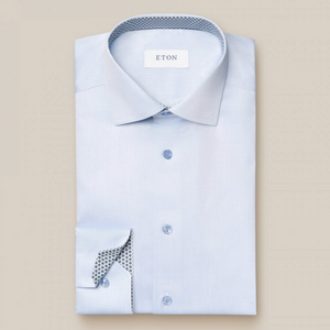 GEOMETRIC EFFECT PRINT SHIRT-LIGHT BLUE GEOMETRIC EFFECT PRINT SHIRT-LIGHT BLUE