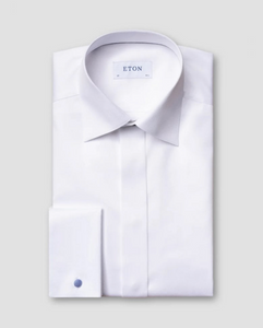 SIGNATURE TWILL TUXEDO SHIRT-WHITE SIGNATURE TWILL TUXEDO SHIRT-WHITE