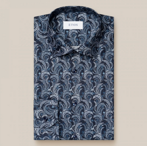 FLORAL SHIRT-DARK BLUE FLORAL SHIRT-DARK BLUE