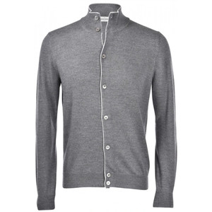 BUTTON CARDIGAN-GREY BUTTON CARDIGAN-GREY