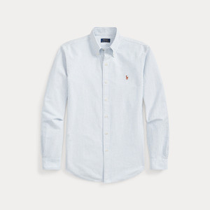 CUSTOM FIT OXFORD STRIPE SHIRT-BLUE/WHITE CUSTOM FIT OXFORD STRIPE SHIRT-BLUE/WHITE