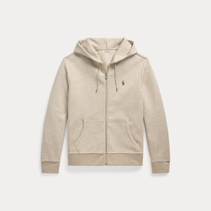 DOUBLE KNIT FULL ZIP HOODIE-BEIGE HTR DOUBLE KNIT FULL ZIP HOODIE-BEIGE HTR