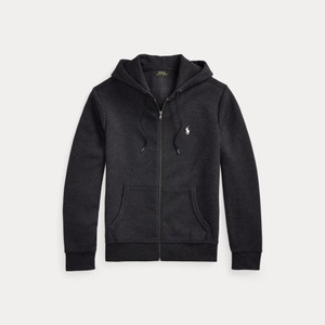 DOUBLE KNIT FULL ZIP HOODIE-BLACK HTR DOUBLE KNIT FULL ZIP HOODIE-BLACK HTR