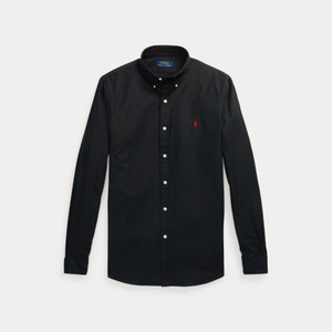 SLIM FIT POPLIN SHIRT-BLACK SLIM FIT POPLIN SHIRT-BLACK