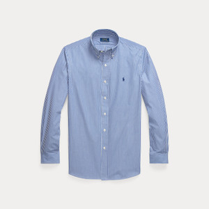 CUSTOM FIT BENGAL STRIPE POPLIN SHIRT-BLUE/WHITE CUSTOM FIT BENGAL STRIPE POPLIN SHIRT-BLUE/WHITE