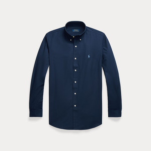 CUSTOM FIT POPLIN SHIRT-NAVY CUSTOM FIT POPLIN SHIRT-NAVY