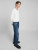 Side view of POWER STRETCH GROVER STRAIGHT FIT 0C1 - MED BLUE