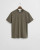 REGULAR FIT SHIELD SS T-SHIRT-BROWN HTR