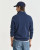 COTTON HALF ZIP-DARK BLUE