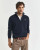 COTTON HALF ZIP-NAVY