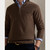 MESH KNIT COTTON ¼ ZIP-BROWN HTR