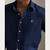 CUSTOM-FIT LINEN SHIRT-NAVY