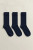 SOFT COTTON SOCKS 3-PACK-NAVY