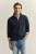 Model wearing GANT Navy half zip sweat