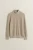 Oat Melange GANT Textured Cotton Half Zip Sweater