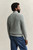 Back view of Ceramic Grey GANT Textured Cotton Half Zip Sweater