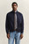 Model wearing GANT Evening Blue Cotton Blend Harrington Jacket