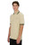 Side view of Sandbanks Gradient Rib Polo in stone