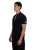 SILICONE ZIP POLO SHIRT-BLACK
