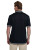 TEXTURED JACQUARD POLO SHIRT-BLACK