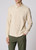 TEXTURED BUTTON FRONT POLO-BEIGE