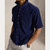 CABLE TERRY-KNT-SHIRT-NAVY