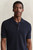 COTTON TEXTURE POLO-NAVY