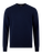 MERINO WOOL CREW NECK SWEATER-NAVY