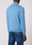ZEBRA BADGE ZIP SWEATER-BLUE