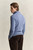SUPERFINE LAMBSWOOL HALF ZIP-BLUE