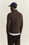 SUPERFINE LAMBSWOOL HALF ZIP-BROWN MEL