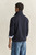 SACKER RIB HALF ZIP-NAVY